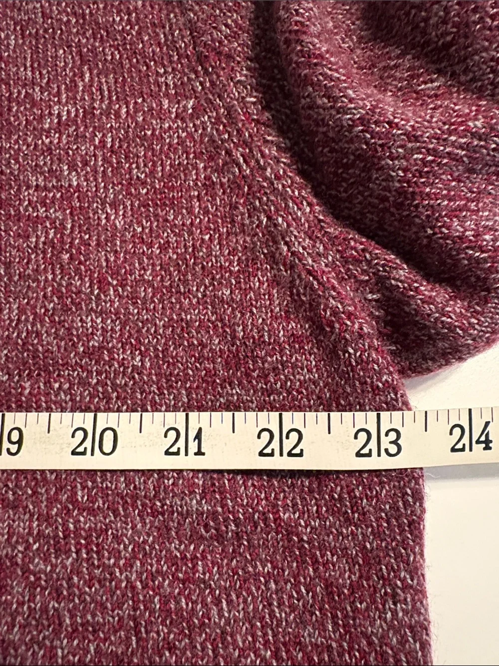 Vintage J. Crew Men’s Marled Wine Crewneck Sweater merino wool size XL red 90’s